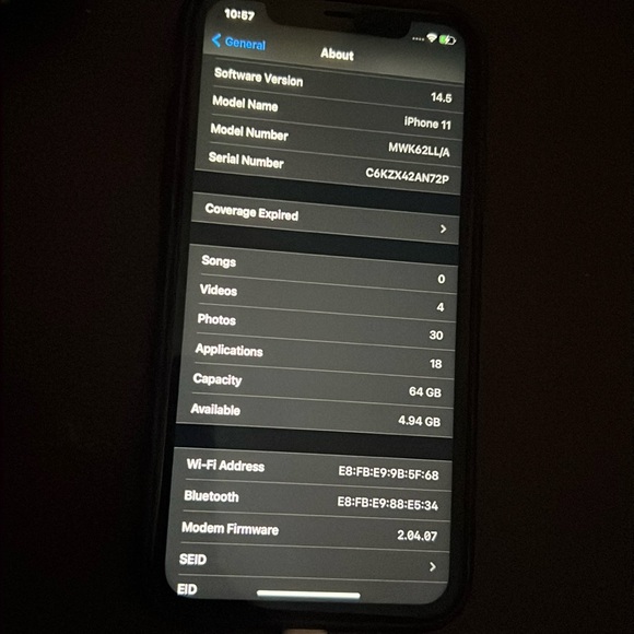 iPhone 11 blue 64gb like new sprint Tmobile phone cellphone Apple cellular - Picture 2 of 4